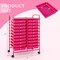 Space Saving Storage Organizer Cart with 20 Plastic Drawers and Mobile Wheels for Organizing Small Items at Home